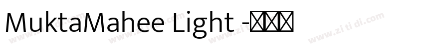 MuktaMahee Light 字体转换
